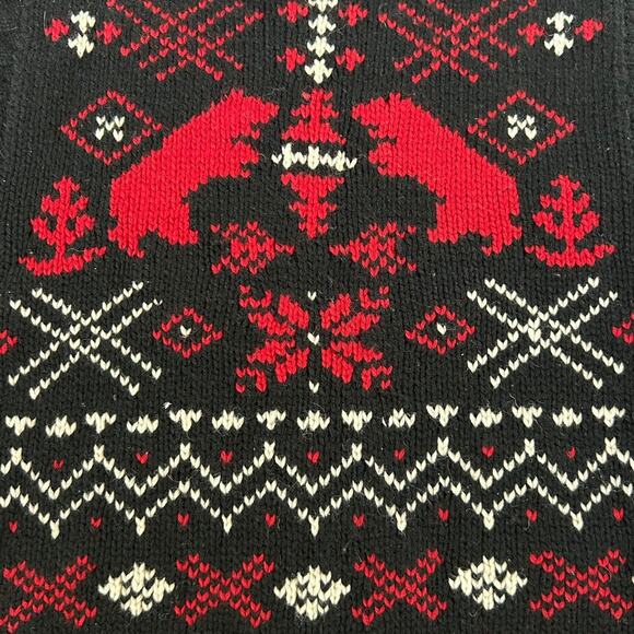 Vintage Cambridge Dry Goods Company Wool Cabincore Cozy Vest Women's L Bears - Picture 6 of 6